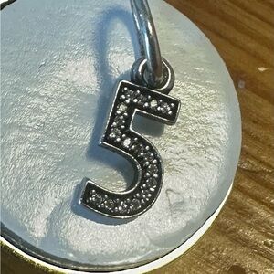 Pandora Silver Number 5 Charm